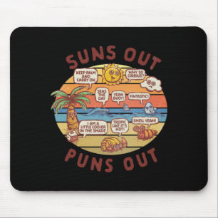 Herren Vintage Sommer Liebhaber Zitat Sonnen raus  Mousepad