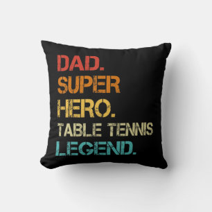 Herren Vintage Style Dad Hero Tischtennis Legende Kissen