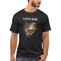 Herren Vintage-Totenkopf-T-Shirt