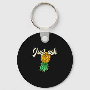 Herren Vintage umgekehrte Ananas frag subtil Schlüsselanhänger