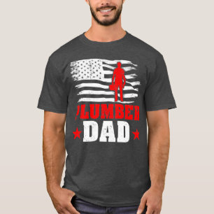 Herren Vintage USA Amerikanische Flagge Klempner V T-Shirt