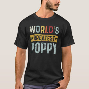 Herren Vintage Weltbestes Mohn Papa Opa Va T-Shirt