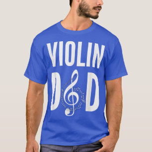 Herren Violine Papa Musik Violinschlüssel Musiker- T-Shirt