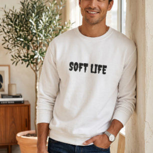 Herren Weiße Soft Life Crewneck Sweatshirt Minim