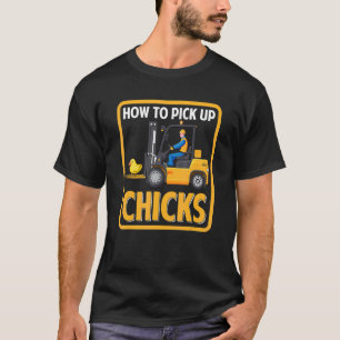 Herren Wie man Hühner aufgabelt Huhn Grafik Gabels T-Shirt