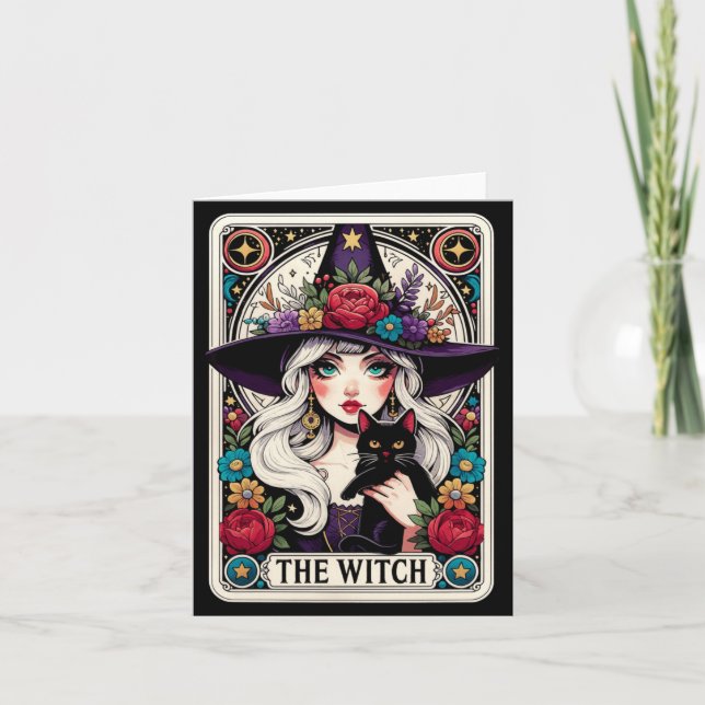 Herren Witch Tarot Karte Halloween Gothic Hexen (Vorderseite)