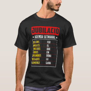 Herren-Wochenagenda Katalanisch Rentner Lustig Ren T-Shirt