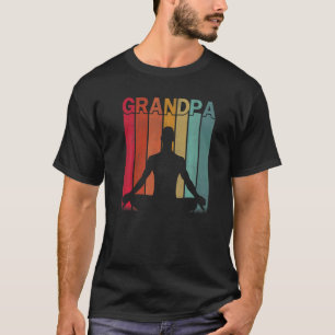 Herren Yoga Retro-Stil Vintage Opa Grafik Vatertag T-Shirt