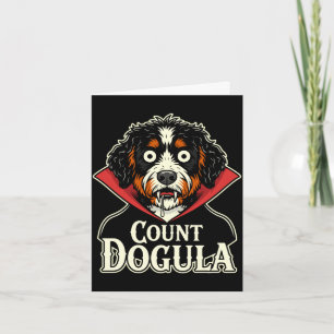 Herren zählen Dogula lustiger Hund gruseliger Part Karte