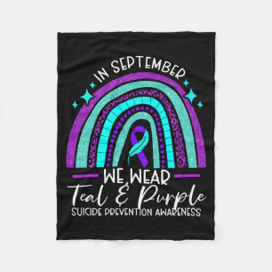 Herrenbekleidung Teal Purple Suizidpräventionsbewu Fleecedecke