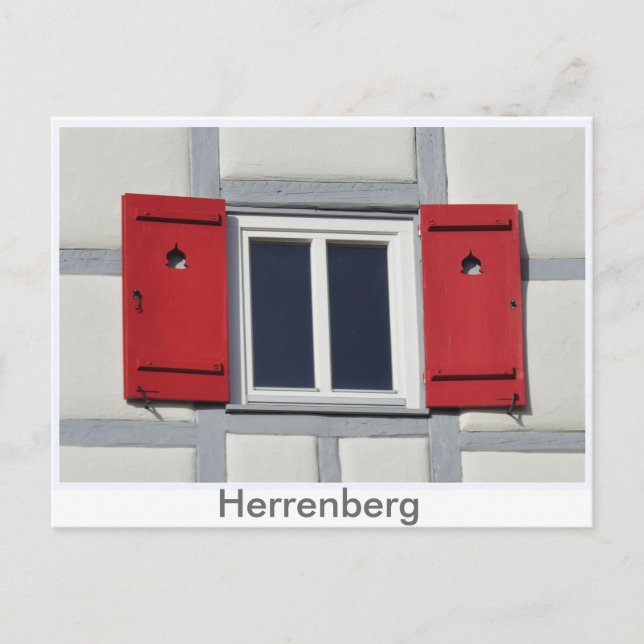 Herrenberger Fensterladen Postkarte (Vorderseite)