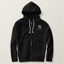 Herrenbesticktes Basic Zip Hoodie