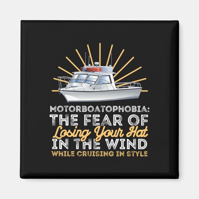 Herrenbootfahren Bootbesitzer Motorbootphobie lust Magnet (Vorne)