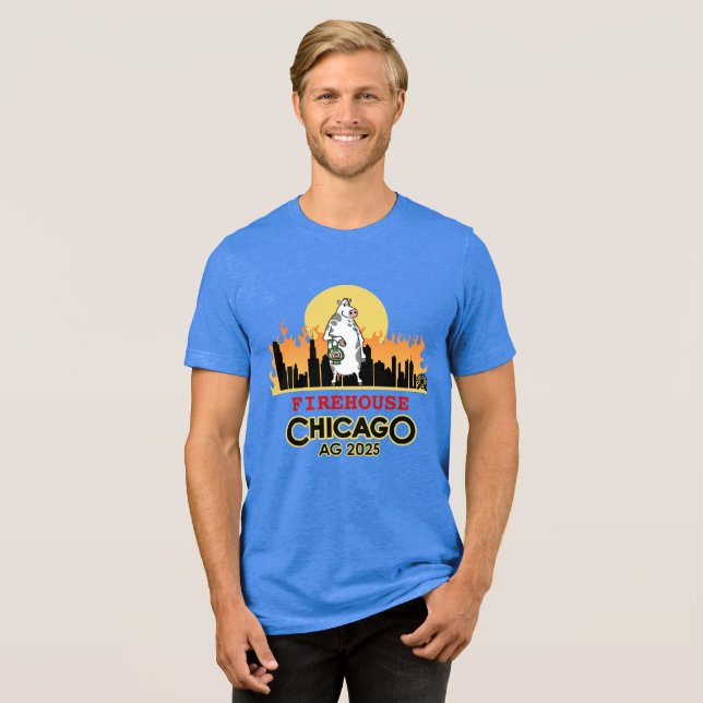 Herrenfeuerhaus im T-Shirt Chicago Tri-Blend Shirt (Vorderseite voll)
