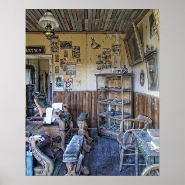 Herrenfrische Viktorianische Friseure Räume Poster (Vorne)