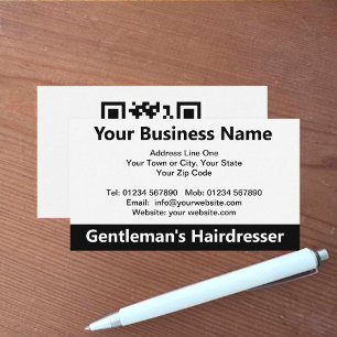 Herrenfriseur QR-Code Visitenkarte