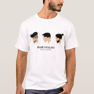 Herrenfrisur-Illustration Barberhaar-Stylistin T-Shirt