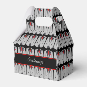 Herrengrauer Anzug und Rote Krawatte Gable Fvor Bo Geschenkschachtel