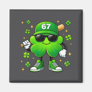 Herrenhemd Shamrocks spielen Baseball St. Patricks Magnet