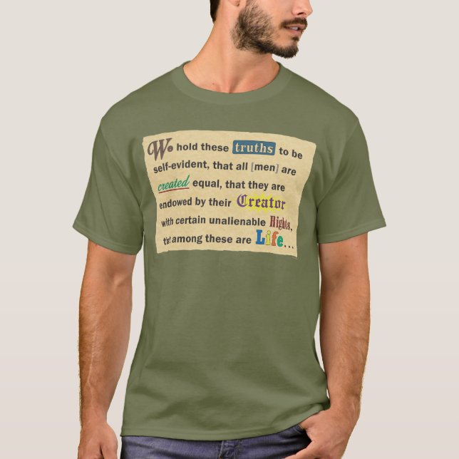 Herrenhemden mit einer Erklärung. T-Shirt (Vorderseite)