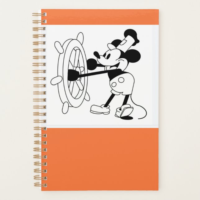 Herrenorange mit Steamboat Willie Planer (Vorderseite)