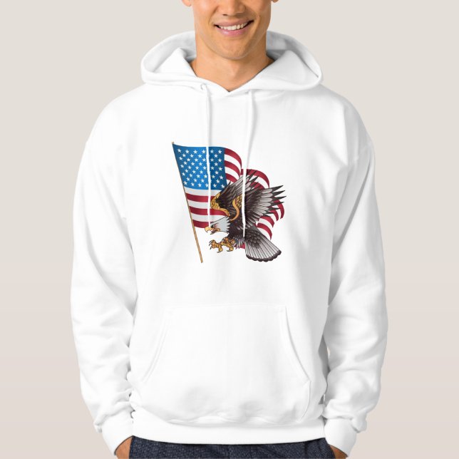 Herrenpatriotischer Hoodie (Vorderseite)
