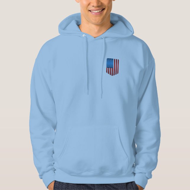 Herrenpatriotischer Hoodie (Vorderseite)