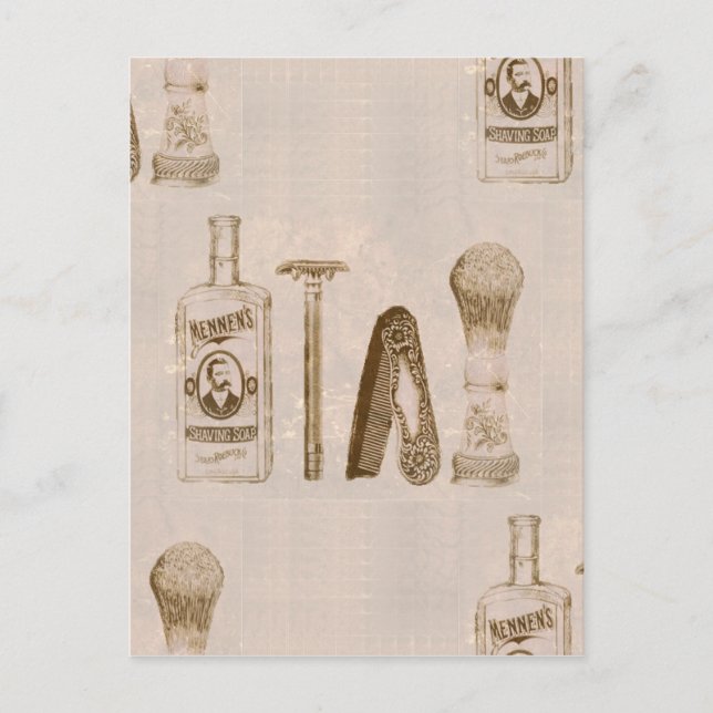 Herrenrasur Postkarte (Vorderseite)