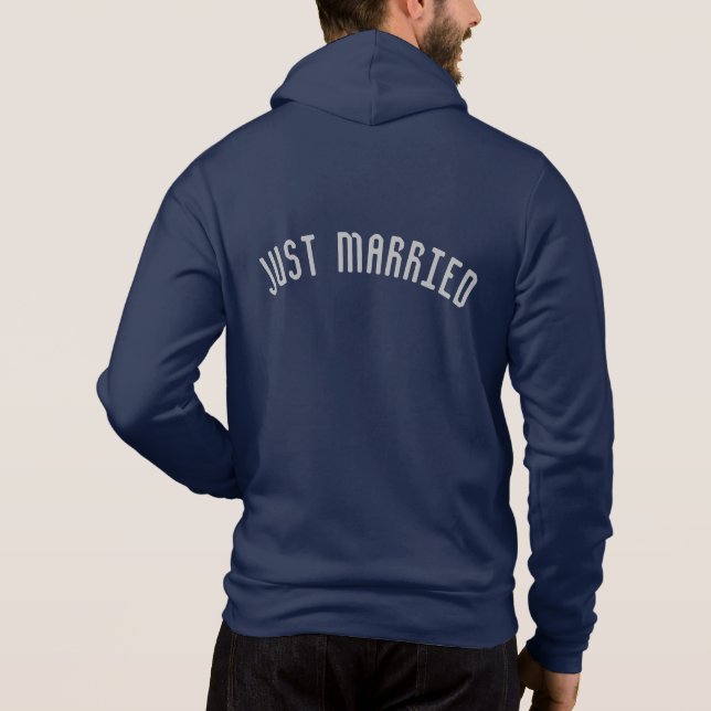 Herren's Just Married Hoodie (Rückseite)