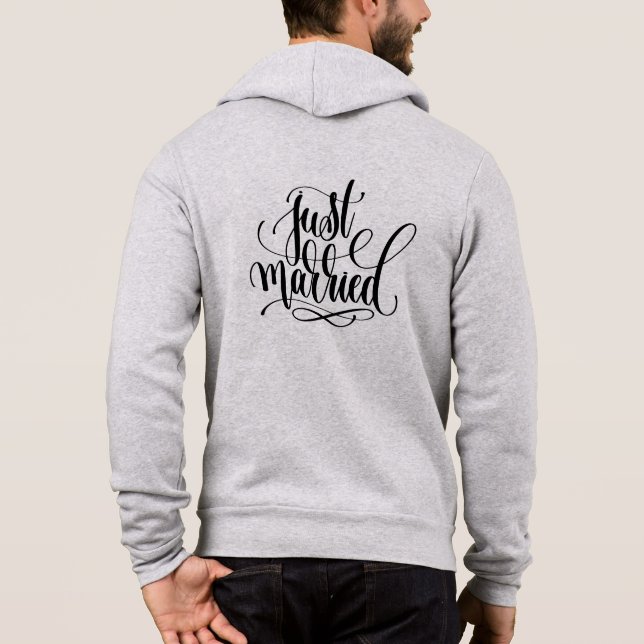 Herren's Just Married Hoodie (Rückseite)