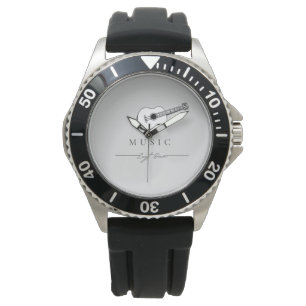 Herrenuhr mit Schutz, Einstellrädchen und schwarz Armbanduhr