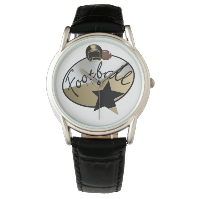 Herrenuhr mit Schutz, Einstellrädchen und schwarze Armbanduhr (Vorderseite)