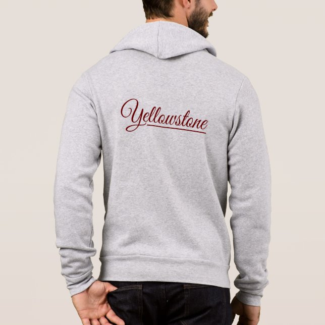 Herrenzip Hoodie-Yellowstone Hoodie (Rückseite)