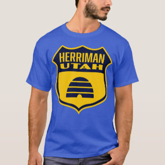Herriman Utah Retro Flag Schilblau T-Shirt