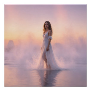 Herrin der Nebel — Calm Horizon Kunstprint Poster