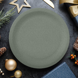 Herringbone einfacher Weise grün Weihnachtsfeierta Pappteller