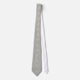 Herringbone in Navy & Gold Hether Krawatte