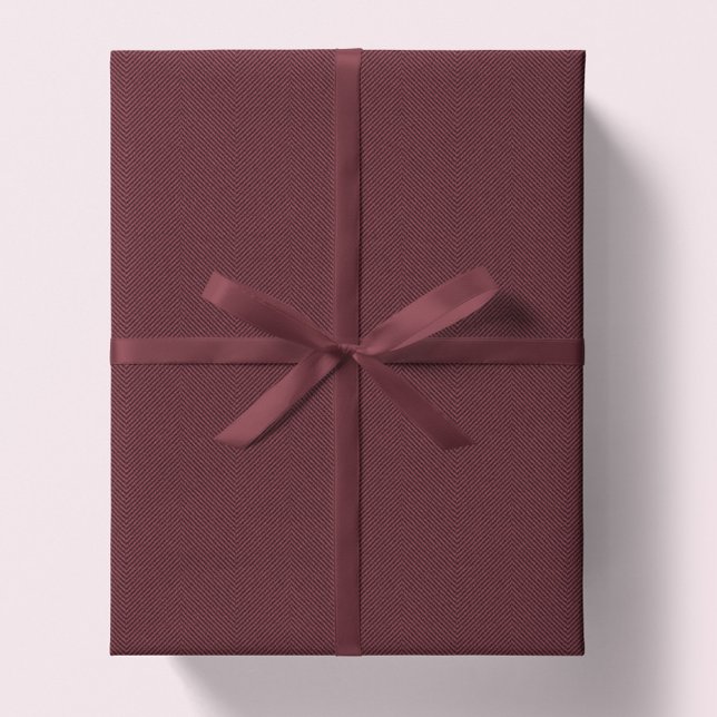 Herringbone tweed tief rot Weihnachtsfeiertag Geschenkpapier (Von Creator hochgeladen)