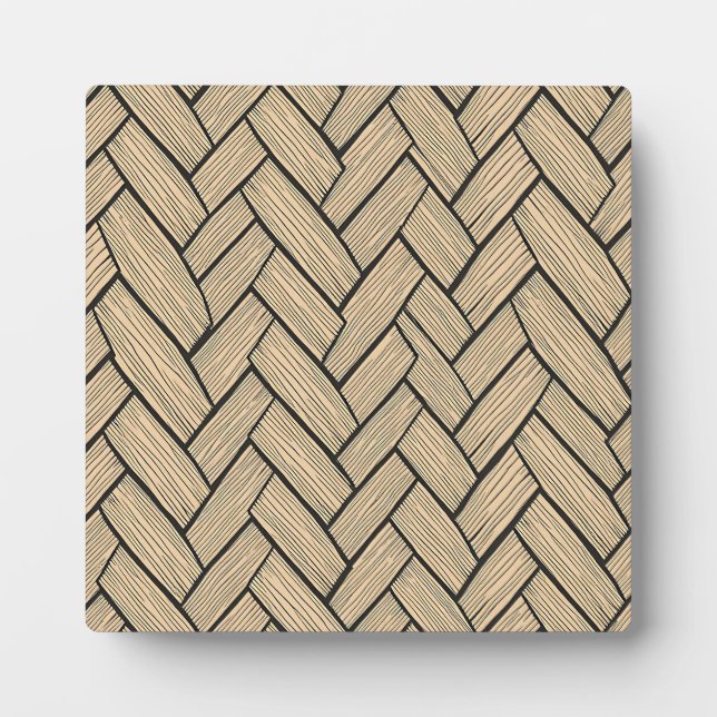 Herringbone Wood Parquet Pattern Fotoplatte (Vorderseite)