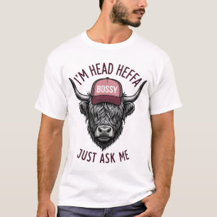 Herrische Highland-Kuh Kopf Heffa Vintage T-Shirt_ T-Shirt