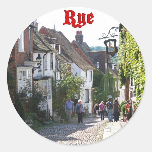 Herrlich! Rye England Runder Aufkleber (Vorderseite)