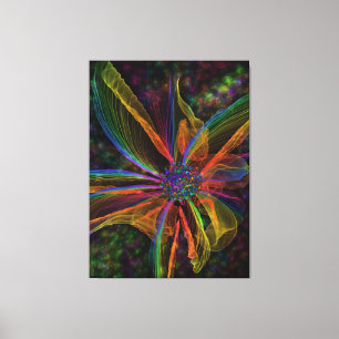Herrliche abstrakte Blume eingewickelte Leinwand