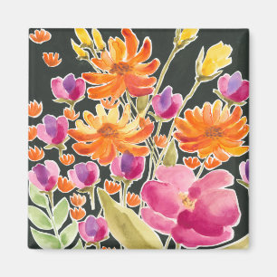 Herrliche Ansammlungs-- rosa und orange Blumen Magnet