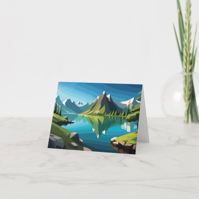 Herrliche Bergkulisse Dankeskarte (Vorderseite)