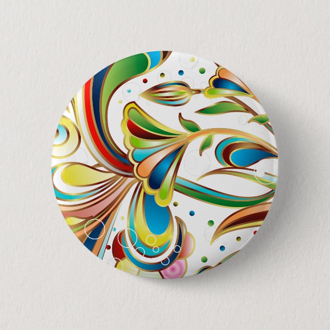 Herrliche Blume Button (Vorderseite)