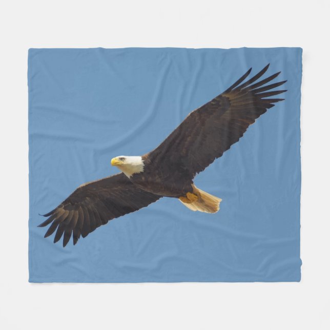 Herrliche Fliegen-Adler-Fleece-Decke Fleecedecke (Vorderseite (Horizontal))