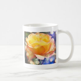 Herrliche gelbe Rosenrose Blume. Blumenfotografie. Tasse