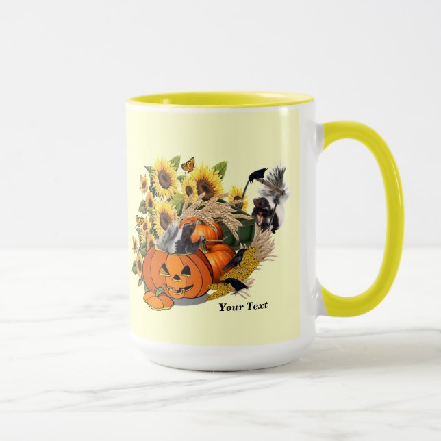 Herrliche gerade Stinktier-Fall-Ernte-Kaffee-Tasse Tasse (Rechts)