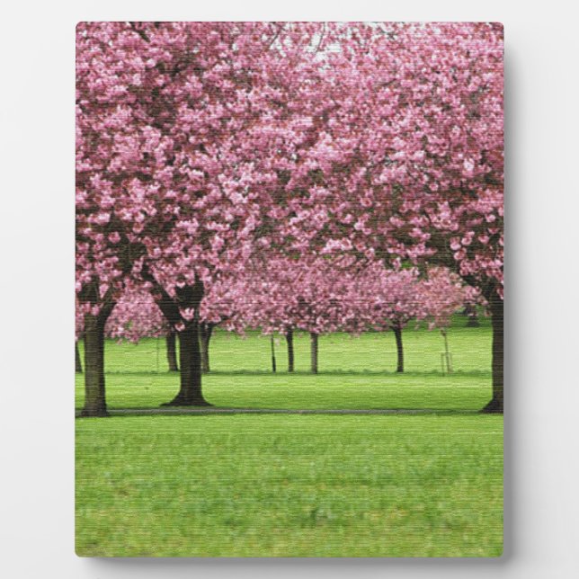 HERRLICHE KIRSCHE MIT BLUMEN FOTOPLATTE (Vorderseite)