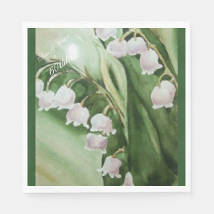 HERRLICHE LILIE DES TALES MIT MONOGRAMM SERVIETTE